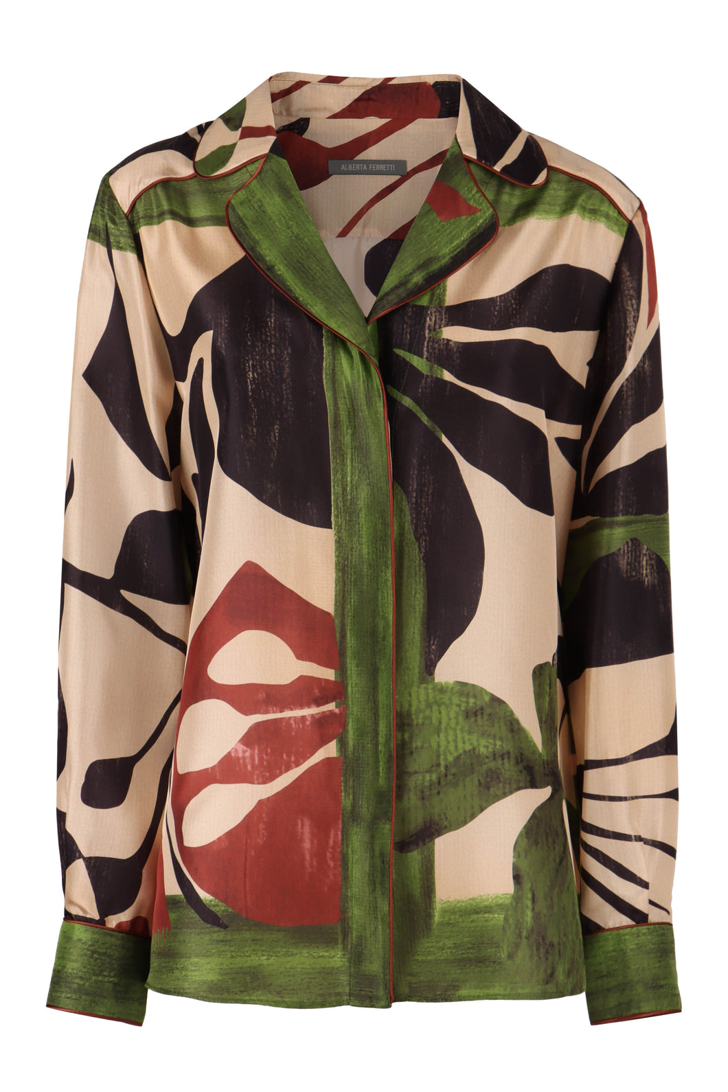 Printed silk shirt