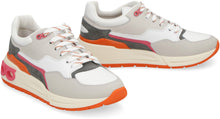 Load image into Gallery viewer, Leather and fabric low-top sneakers
