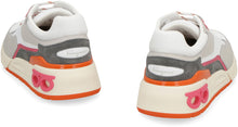 Load image into Gallery viewer, Leather and fabric low-top sneakers
