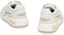 Load image into Gallery viewer, Leather and fabric low-top sneakers
