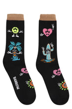 Load image into Gallery viewer, Multicolor intarsia cotton socks
