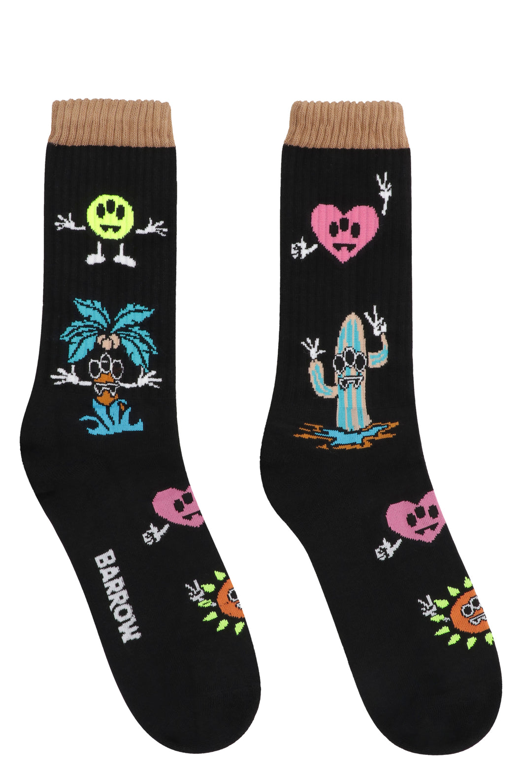 Multicolor intarsia cotton socks