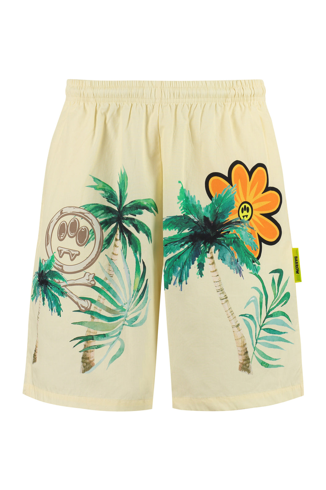 Printed cotton Bermuda shorts