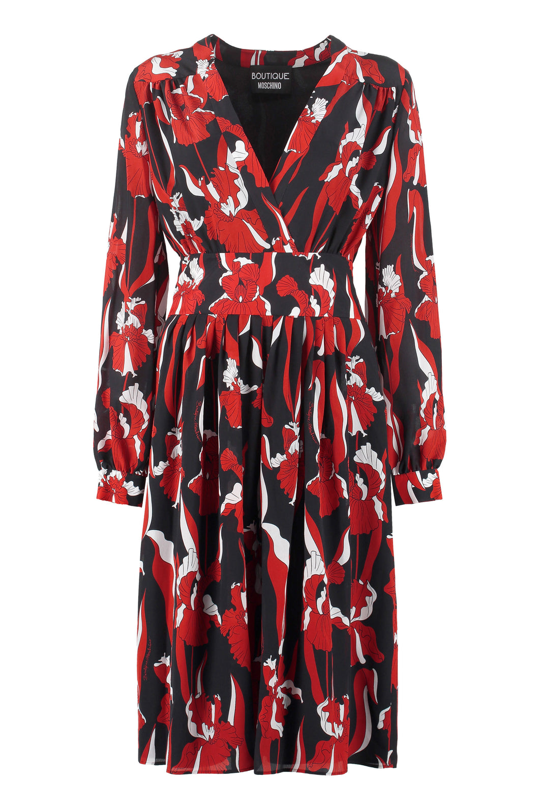 Printed crepe dress