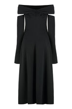 Load image into Gallery viewer, Off-the-shoulder black dress
