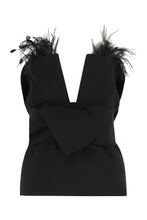 Load image into Gallery viewer, Elegant top with feathers
