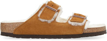 Load image into Gallery viewer, Arizona Shearling suede slides
