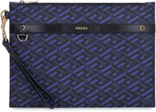 Load image into Gallery viewer, La Greca canvas flat clutch
