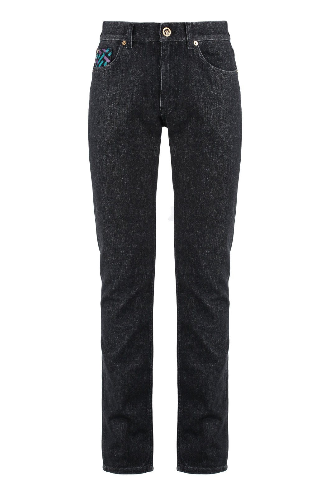 La Greca print 5-pocket jeans