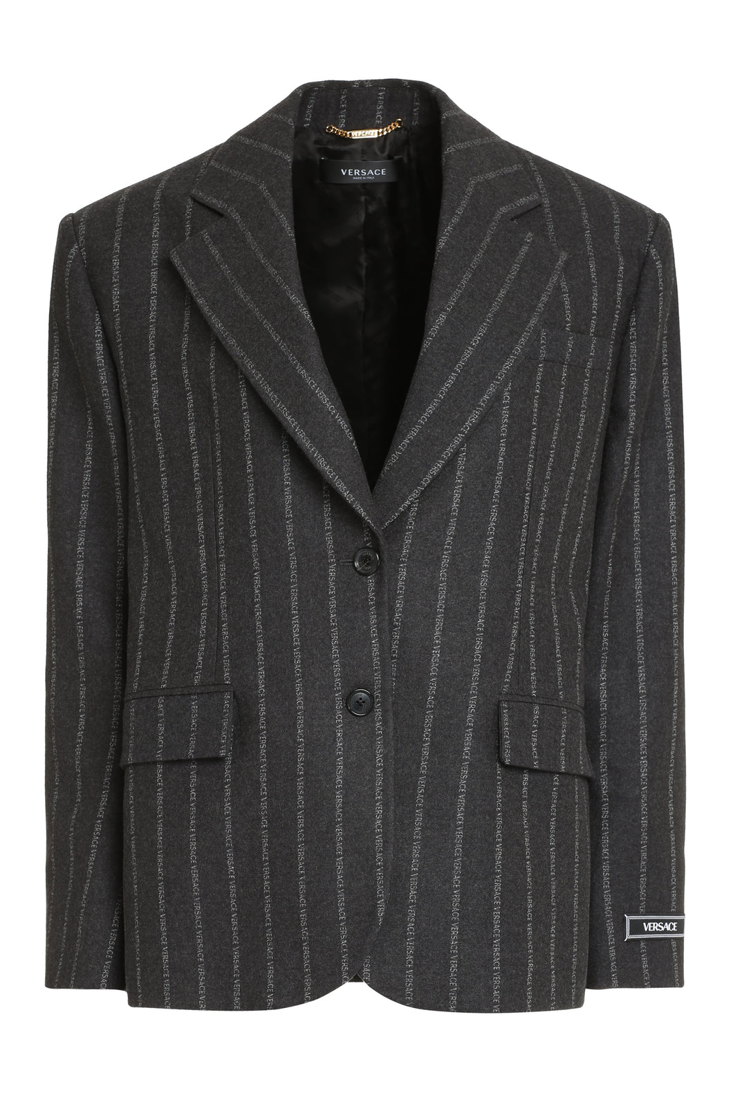 Wool pinstripe blazer