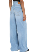 Load image into Gallery viewer, High-waist wide-leg jeans
