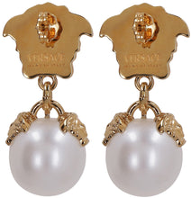 Load image into Gallery viewer, Medusa-head pearl-drop earrings
