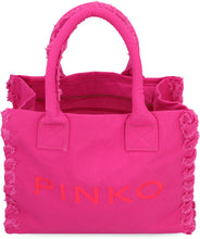 Load image into Gallery viewer, Beach Shopper canvas tote bag
