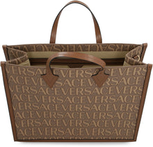 Load image into Gallery viewer, Canvas and leather shopping bag

