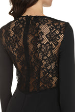 Load image into Gallery viewer, Microtrone lace detail crêpe dress
