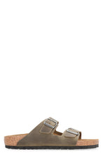 Load image into Gallery viewer, Leather slides with buckle
