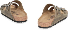 Load image into Gallery viewer, Leather slides with buckle
