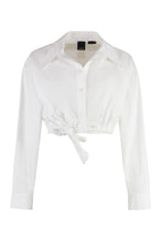 Load image into Gallery viewer, Camene cropped poplin shirt
