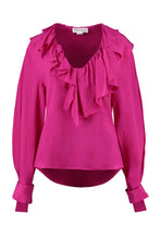 Load image into Gallery viewer, Ruffled silk blouse
