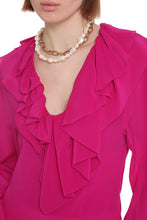 Load image into Gallery viewer, Ruffled silk blouse
