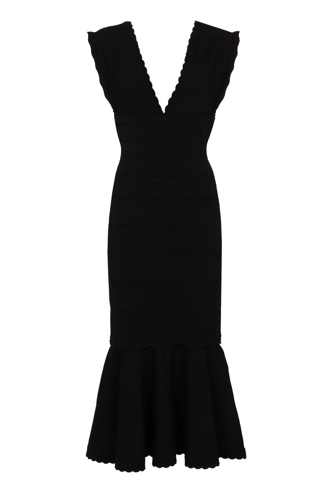 Flared knit dress