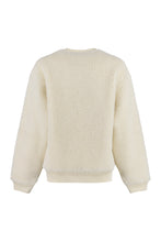 Load image into Gallery viewer, Logo detail faux fur sweatshirt
