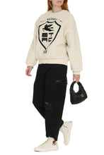 Load image into Gallery viewer, Logo detail faux fur sweatshirt
