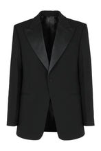 Load image into Gallery viewer, Contrasting lapel tuxedo blazer
