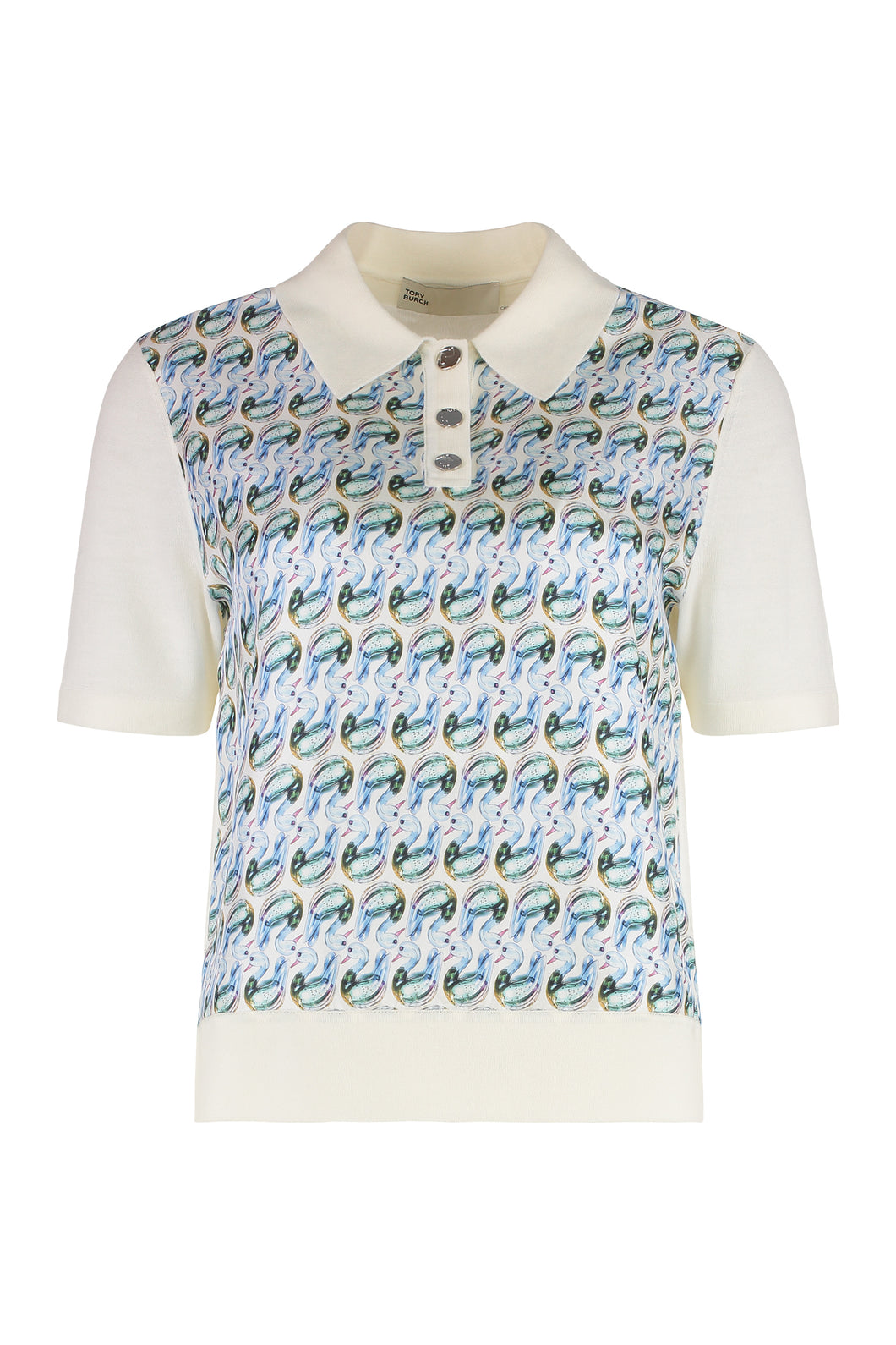Knitted wool polo shirt