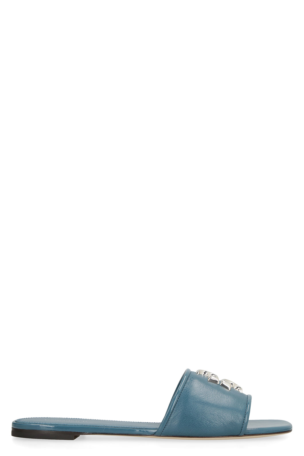 Eleanor leather slides with logo