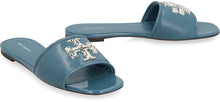 Load image into Gallery viewer, Eleanor leather slides with logo
