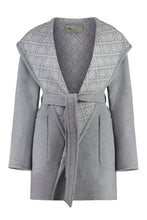 Load image into Gallery viewer, Hooded wool coat
