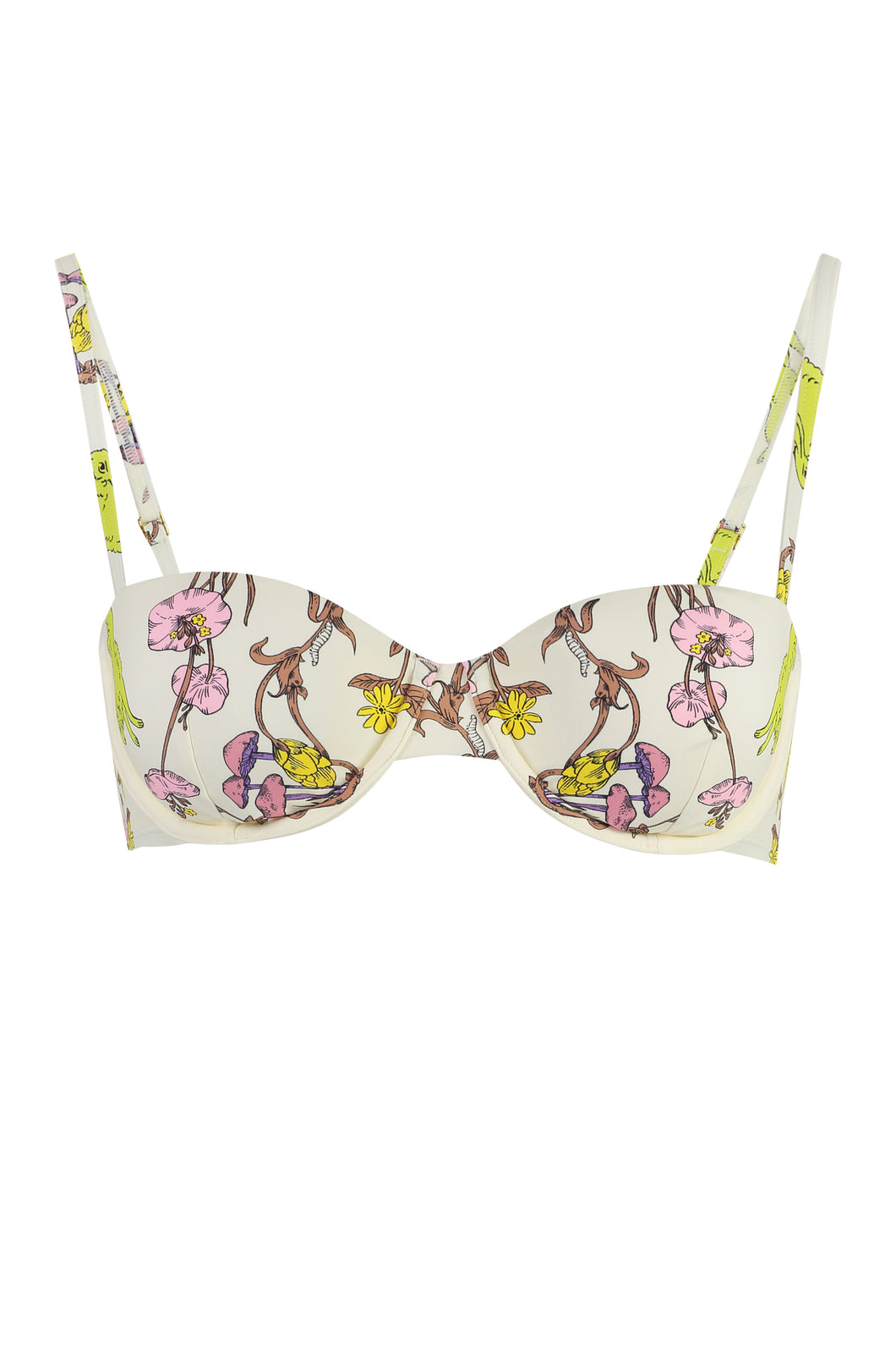 Printed bikini top