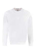Load image into Gallery viewer, Cotton crew-neck sweatshirt with logo
