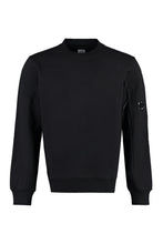 Load image into Gallery viewer, Cotton crew-neck sweatshirt with logo
