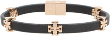 Load image into Gallery viewer, Eleanor logo charm faux leather bracelet
