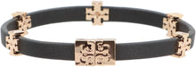 Load image into Gallery viewer, Eleanor logo charm faux leather bracelet
