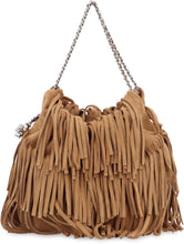 Load image into Gallery viewer, Mini Hobo bag Fleming in suede with fringes
