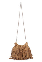Load image into Gallery viewer, Mini Hobo bag Fleming in suede with fringes
