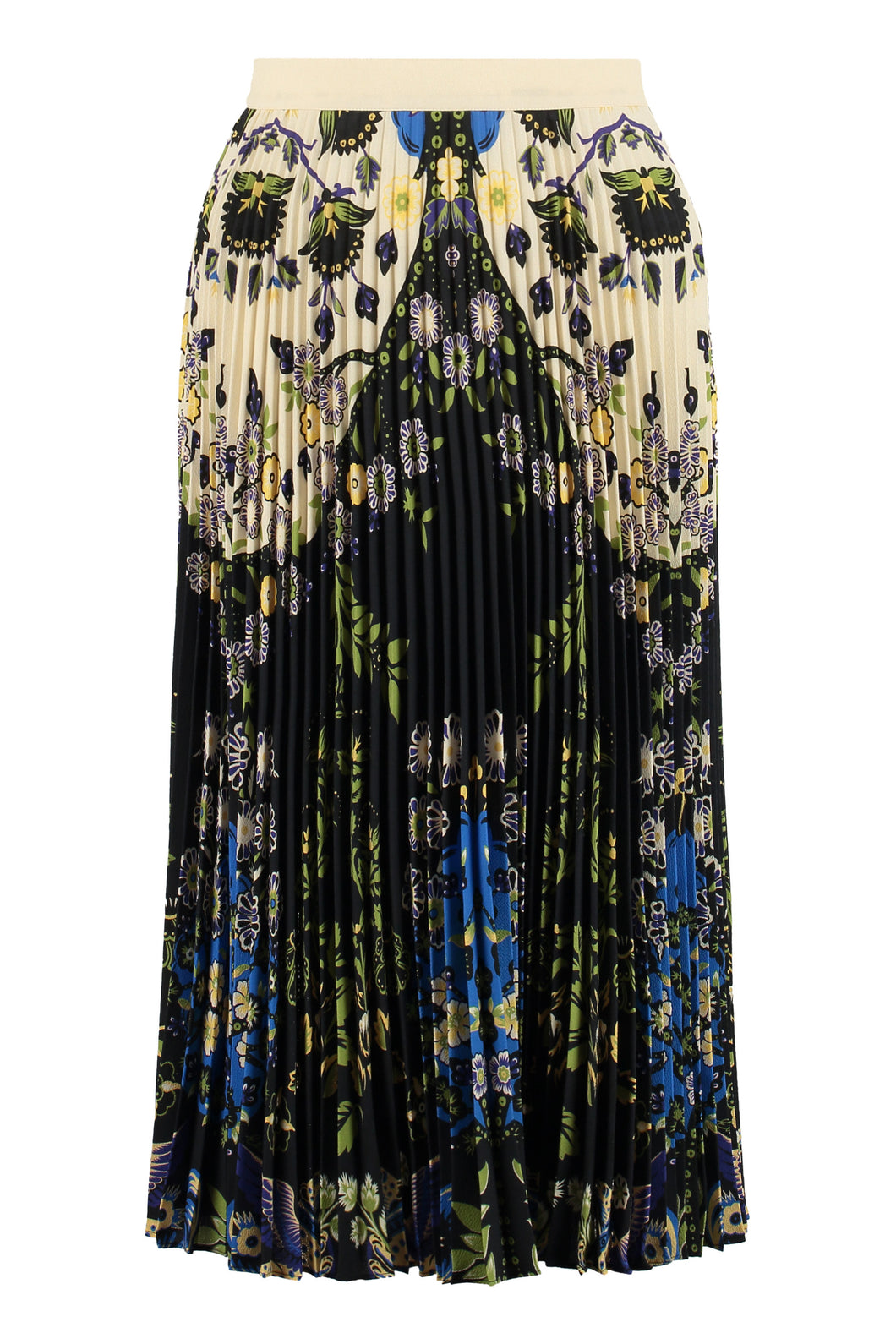 Printed pleated skirt
