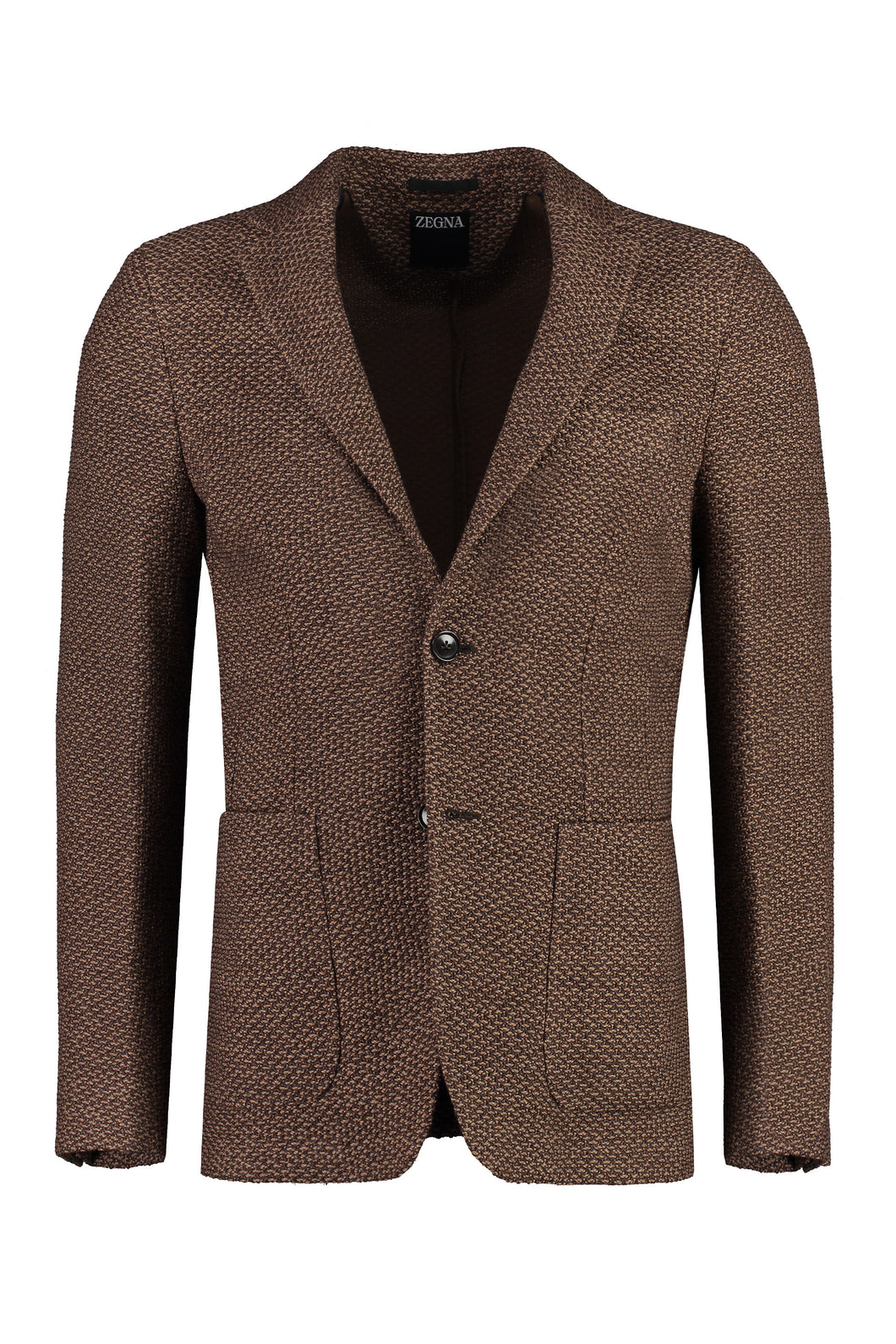 Boucle wool single-breasted jacket
