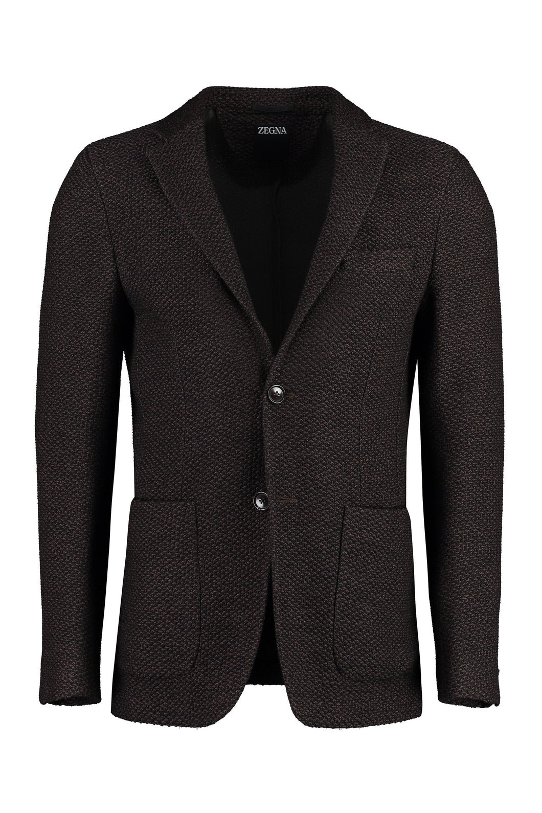 Boucle wool single-breasted jacket