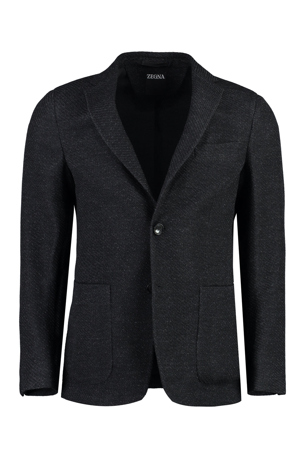 Boucle wool single-breasted jacket