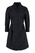 Load image into Gallery viewer, Broderie anglaise details cotton shirtdres
