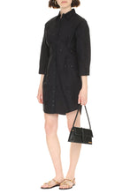 Load image into Gallery viewer, Broderie anglaise details cotton shirtdres
