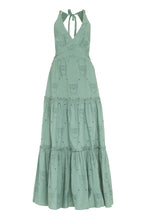 Load image into Gallery viewer, Broderie anglaise inserts cotton long dress
