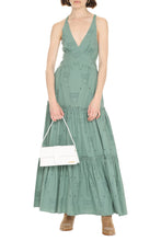 Load image into Gallery viewer, Broderie anglaise inserts cotton long dress
