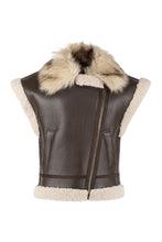 Load image into Gallery viewer, Gema faux sheepskin waistcoat
