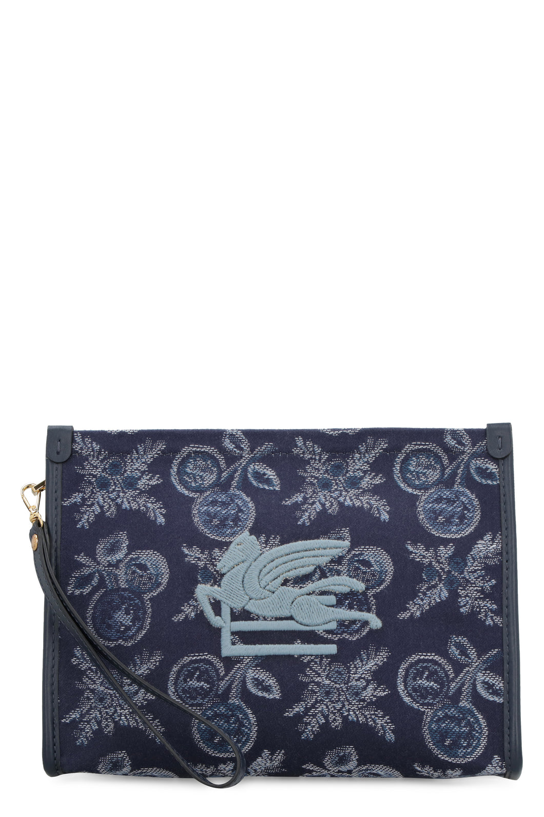 Jacquard fabric clutch