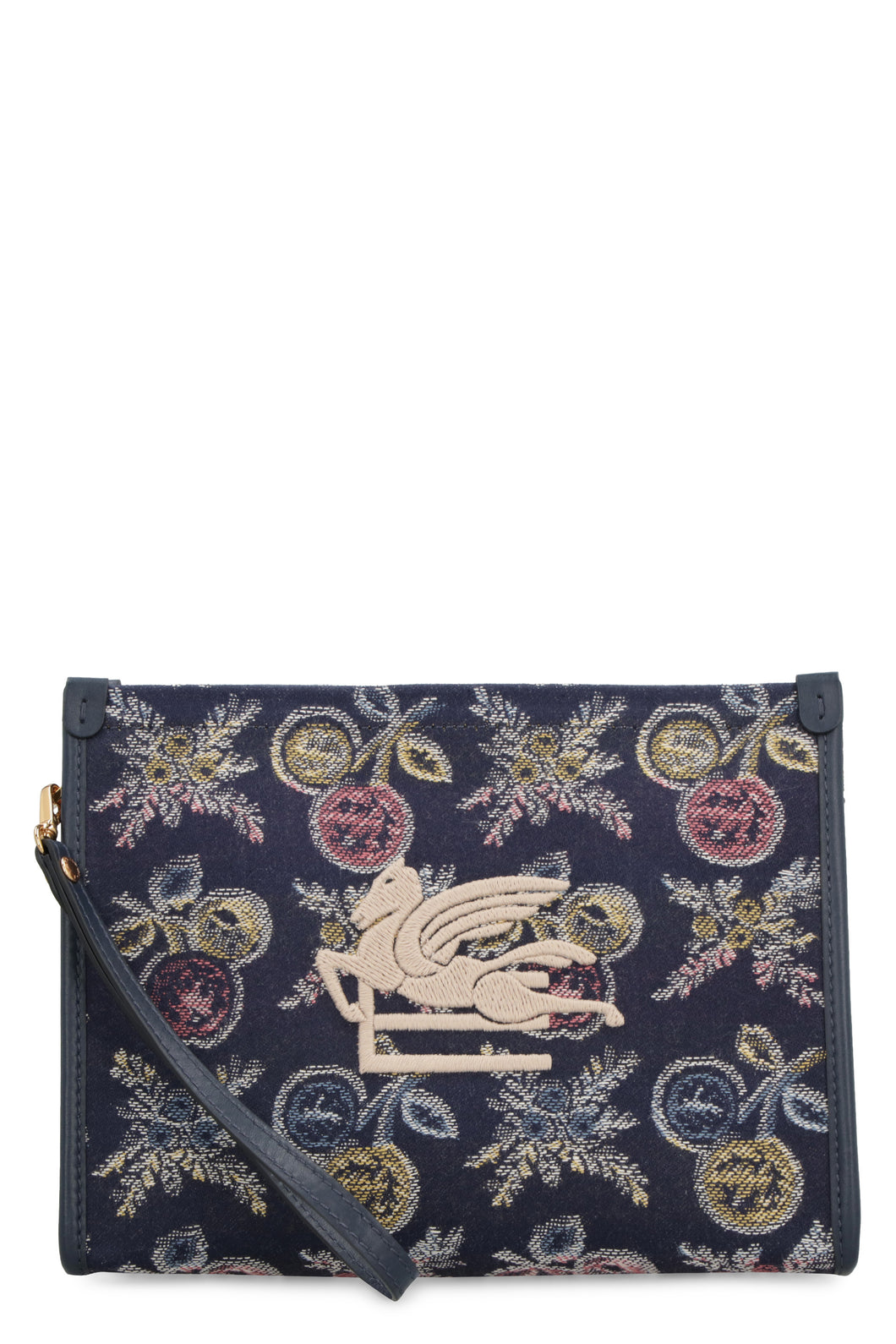 Jacquard fabric clutch